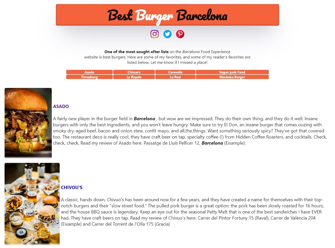 Burger Landing Page Project Image