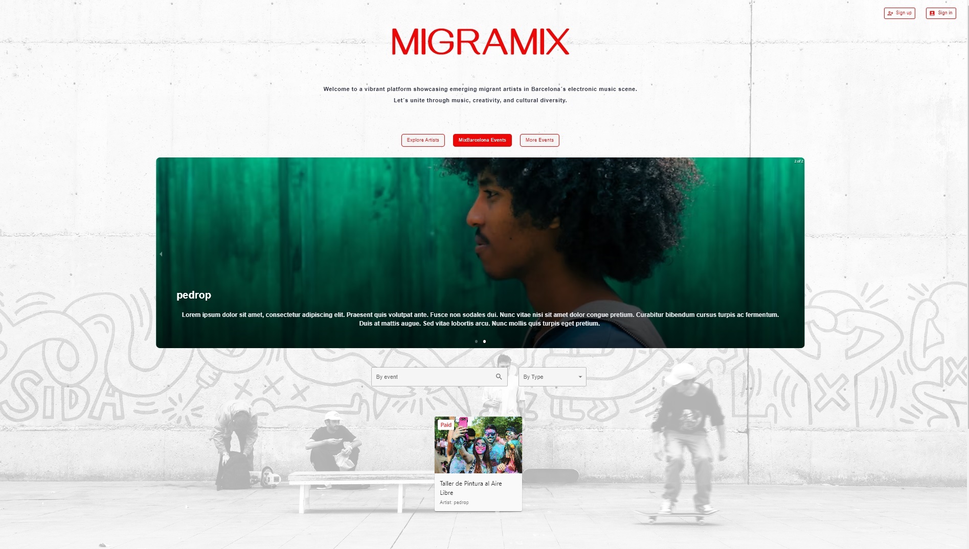 Migramix Website Project Image